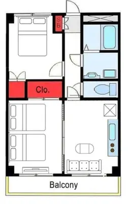 a floor plan of a house at Alo BnB 6 - Near IKEBUKURO, SHINJUKU, UENO, AKIHABARA - Self check-in in Tokyo