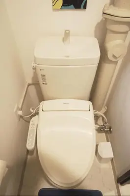 a bathroom with a white toilet in a room at H2O Stay Kikukawa Woody Sunheim #201 in Tokyo