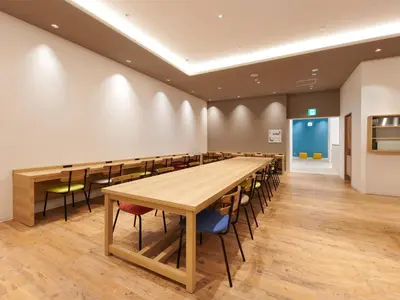 a large conference room with a long table and chairs at Smart Stay SHIZUKU Ueno Ekimae in Tokyo