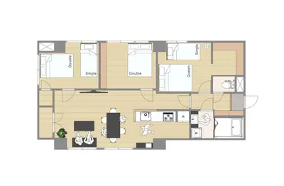 a floor plan of a house at Eims stay Oomori206 in Tokyo