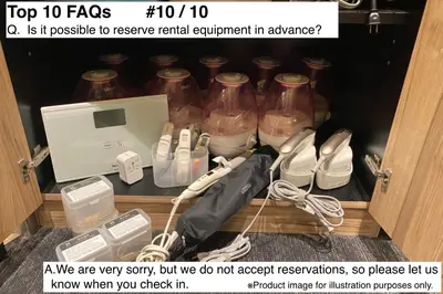 a cupboard with a bunch of things in it at MONday Apart Premium HAMAMATSUCHO in Tokyo