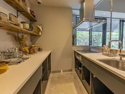 a kitchen with a sink and a counter top at Bay Hotel Tokyo Hamamatsucho in Tokyo