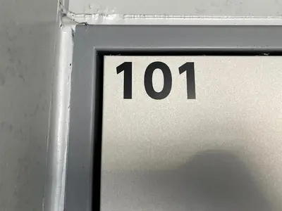 a sign with the number on it at Belle harmonie togoshi101 in Tokyo