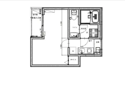 a drawing of a floor plan of a house at Re-Rent Residence \u62bc\u4e0a in Tokyo
