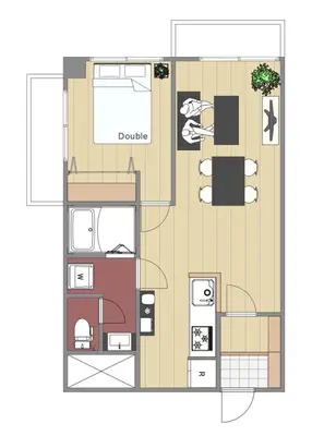 a floor plan of a house at Eims stay Oomori304 in Tokyo