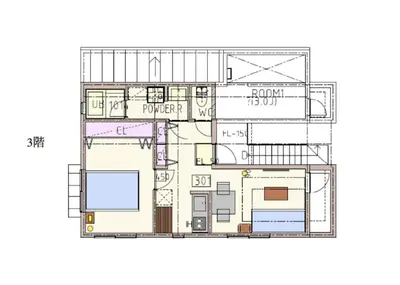 a floor plan of a house at Crescent Moon Nakanoshimbashi in Tokyo
