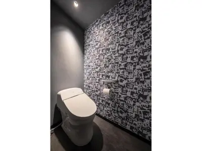 a bathroom with a white toilet in a room at THE LIVELY AZABUJUBAN TOKYO / Vacation STAY 77707 in Tokyo