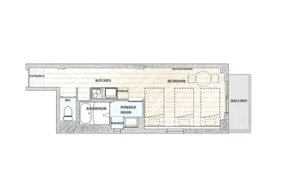 a floor plan of a house at Eisei Stay in Tokyo