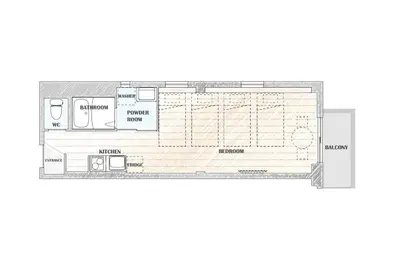 a floor plan of a building at Eisei Stay in Tokyo