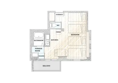 a floor plan of a building at Eisei Stay in Tokyo