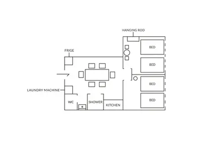 a floor plan at TORA HOTEL Tokyo-Taito \u5bc5\u30db\u30c6\u30eb\u53f0\u6771B in Tokyo