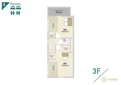 a design floor plan at nestay house tokyo shinjuku in Tokyo