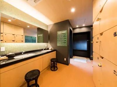 a large bathroom with a sink and a counter at Super Hotel Tokyo Kinshicho Ekimae / Vacation STAY 79359 in Tokyo