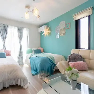 Asakusa Sky Stay Tiffany blue Room