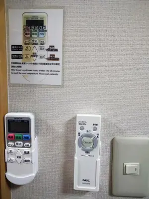 a cell phone and an ipod holder on a wall at Issyuku Higashiueno Hotel in Tokyo