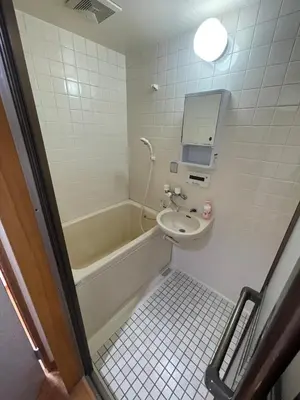 a bathroom with a sink and a toilet and a tub at \u30a2\u30f3\u30c9\u30b9\u30c6\u30a4\u662d\u548c\u753a in Tokyo