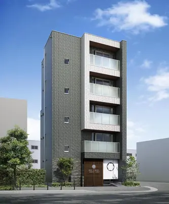 a rendering of a tall building at WIRES HOTEL James zaka in Tokyo