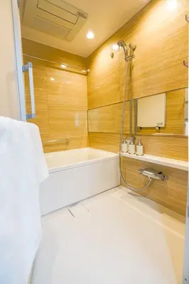 a bathroom with a bath tub and a sink at HIZ HOTEL Ginza in Tokyo