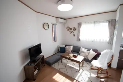 a living room with a couch and a tv at Sumida-ku - House - Vacation STAY 82129 in Tokyo