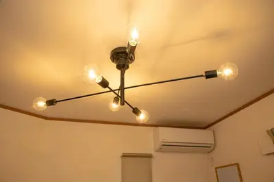 a chandelier hanging from the ceiling in a room at Sumida-ku - House - Vacation STAY 82129 in Tokyo