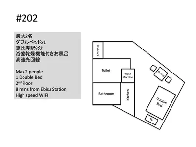 a schematic diagram of the proposed floor plan of a proposed apartment at Hill Side Terrace Hiroo Shibuya 202 in Tokyo