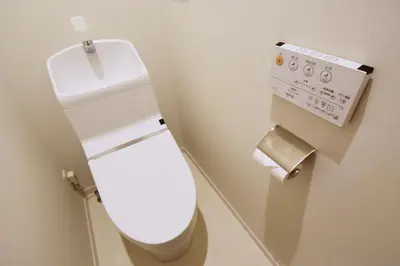 a bathroom with a white toilet and a sink at Hikifune Kodate - Vacation STAY 8861 in Tokyo