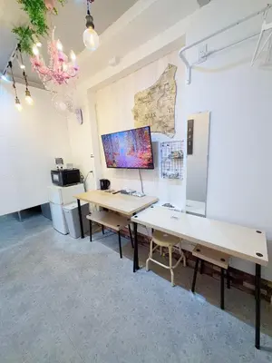 an office with a desk and a computer on a wall at 2 type room, Akira&chacha guest home杉並区世田谷direct to shinjuku for 13 min 上北沢3分 近涉谷新宿Suitable for three or more people in Tokyo