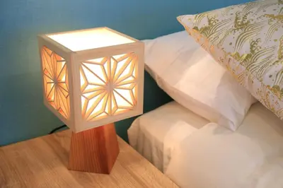a lamp on a table next to a bed at Katsushika-ku - House - Vacation STAY 92154 in Tokyo