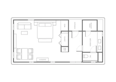 a floor plan of a house at PETALS TOKYO - Floating Hotel in Tokyo
