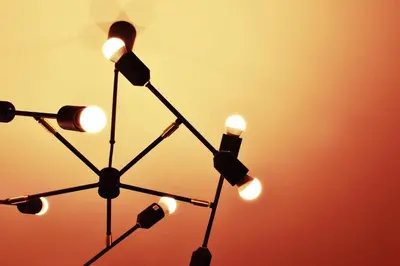 a close up of a chandelier with lights at Higashi-Mukojima 2-chome Kodate - Vacation STAY 8987 in Tokyo