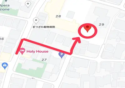 a map of the holy house at Holy House in Tokyo