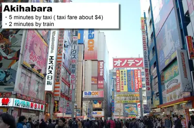 a crowd of people walking in a busy city street at MONday Apart Premium AKIHABARA ASAKUSABASHI Sta. in Tokyo