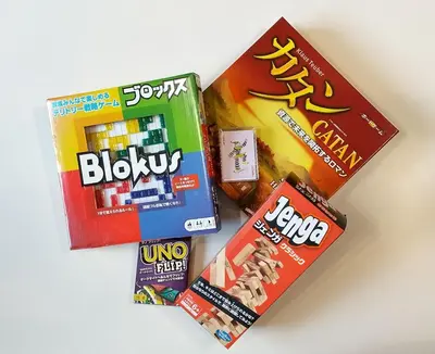 a group of boxes of snacks on a table at LacQuer House ASAKUSA 2 in Tokyo