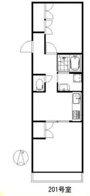 a floor plan of a small house at NAVI Azabujuban in Tokyo
