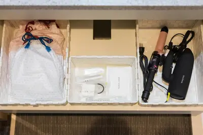 a drawer filled withiazepamiazepines and other items at HOTEL ASYL TOKYO KAMATA in Tokyo