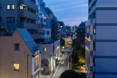 a view of a city street at night with buildings at winco - Vacation STAY 05557v in Tokyo