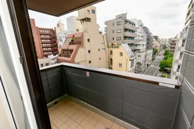 a balcony with a view of a city at winco - Vacation STAY 05557v in Tokyo