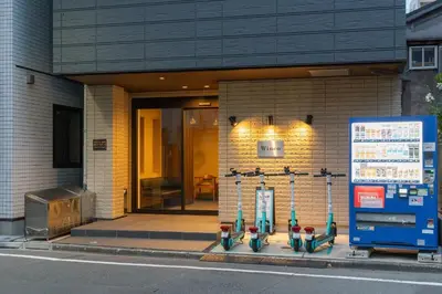a building with a gas station on the street at winco - Vacation STAY 06658v in Tokyo