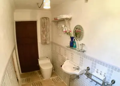 a bathroom with a toilet and a sink at TOKYO Ebisu! 2adults & 2kids Max4ppl FamilyOK! in Tokyo