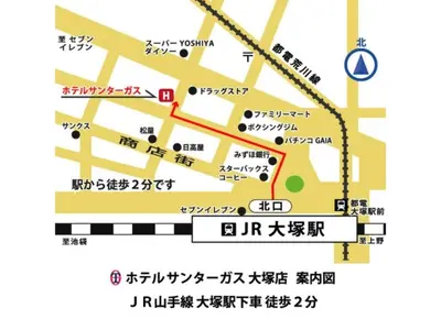 a map of a subway station in japan at Hotel Suntargas Otsuka - Vacation STAY 08513v in Tokyo