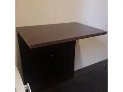 a wooden desk in a corner of a room at Hotel Suntargas Otsuka - Vacation STAY 08518v in Tokyo