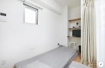 a white bedroom with a bed and a window at Marvelous Kinshicho - Vacation STAY 12954v in Tokyo
