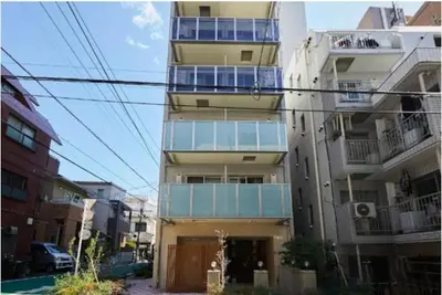 a tall building with balconies on the side of it at Otsuka No3 Mansion #JR Yamanote Line#Fixed Wifi in Tokyo