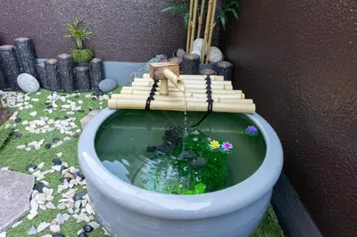 a toilet with a garden in the back of it at Light Hotel - Vacation STAY 17340v in Tokyo