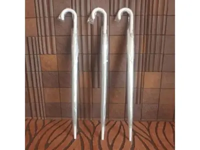 two metal poles in a shower with a tile wall at Hotel Suntargas Ueno - Vacation STAY 08468v in Tokyo