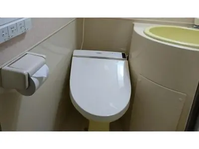 a bathroom with a white toilet and a sink at Hotel Suntargas Ueno - Vacation STAY 08484v in Tokyo