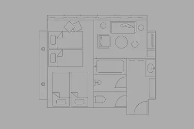a floor plan of a house with patterns at toggle hotel suidobashi TOKYO in Tokyo