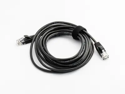 a black coaxial cable isolated on a white background at APA Hotel Keikyukamata Ekimae in Tokyo