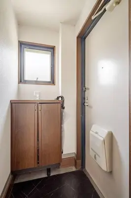 a bathroom with a sink and a window at Papa201 in Tokyo