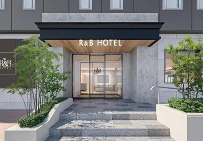 a rendering of a ragnar hotel building with a door at R&B HOTEL UENO HIROKOJI - Vacation STAY 13873v in Tokyo